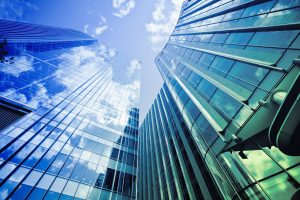 Financial District Glass Buildings, City of London